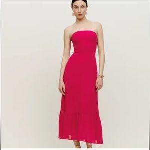 Reformation Arta dress, color rhubarb, NWT size 8